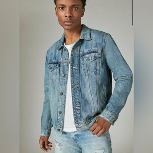 Lucky brand men’s unisex jeans button down jacket M L11-37